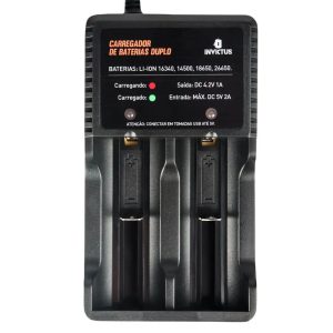 Carregador de Bateria Portátil Enterprise Duplo Lítio – Invictus