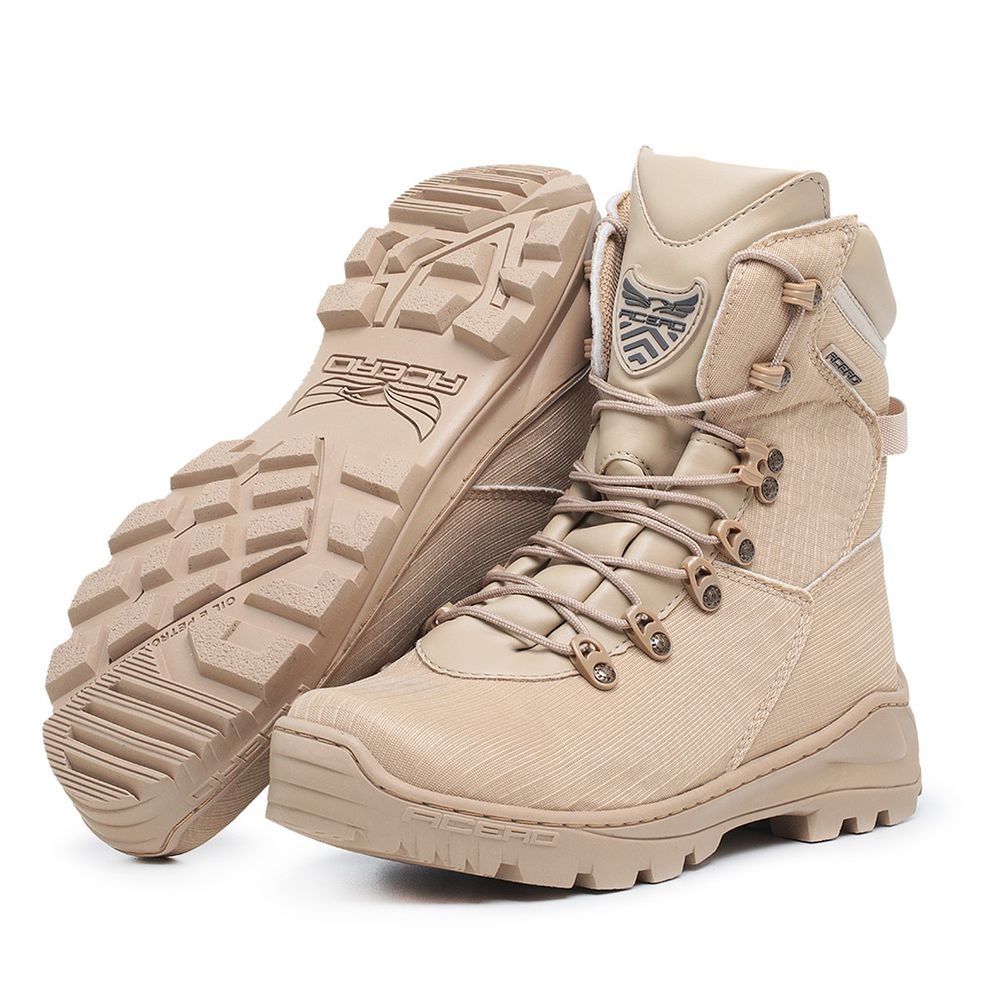 Bota Militar Ripstop Acero Cano Alto Desert