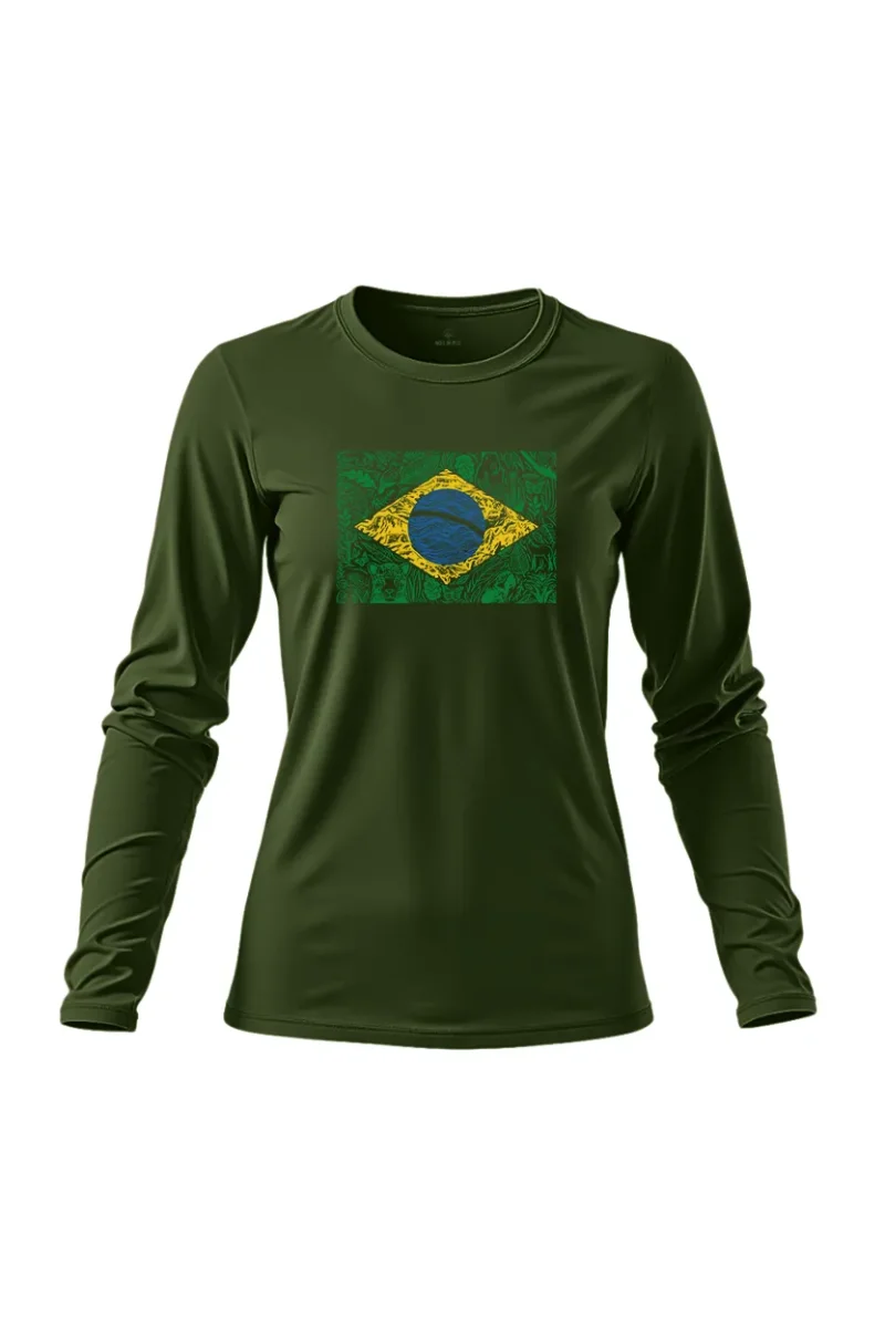 Camiseta Feminina Poliamida UV Manga Longa Brasil Natureza - Image 4