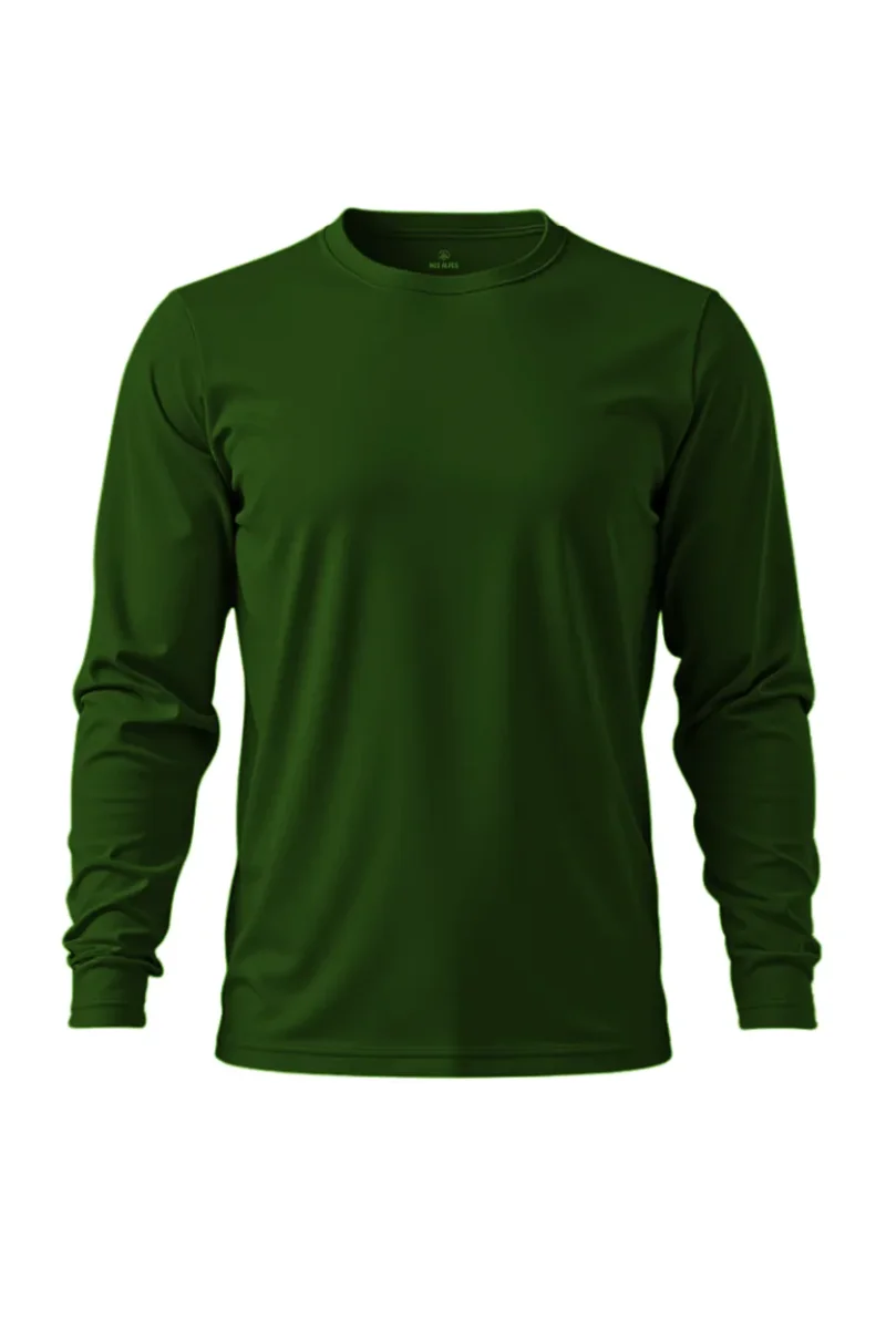 Kit 3 Camisetas Masculina Básica Poliamida UV Manga Longa Verde Escuro - Image 7