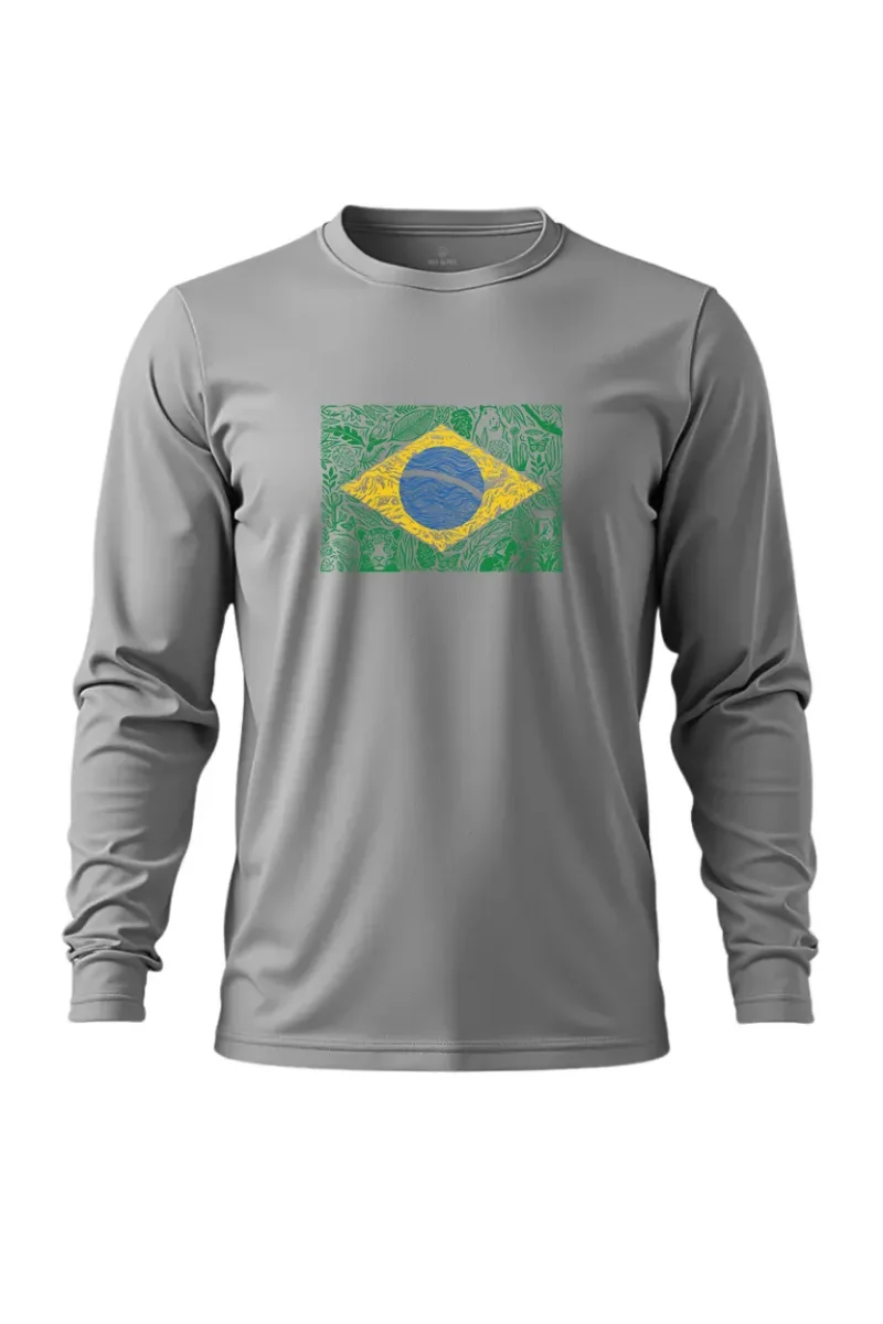 Camiseta Masculina Poliamida UV Manga Longa Brasil Natureza - Image 3
