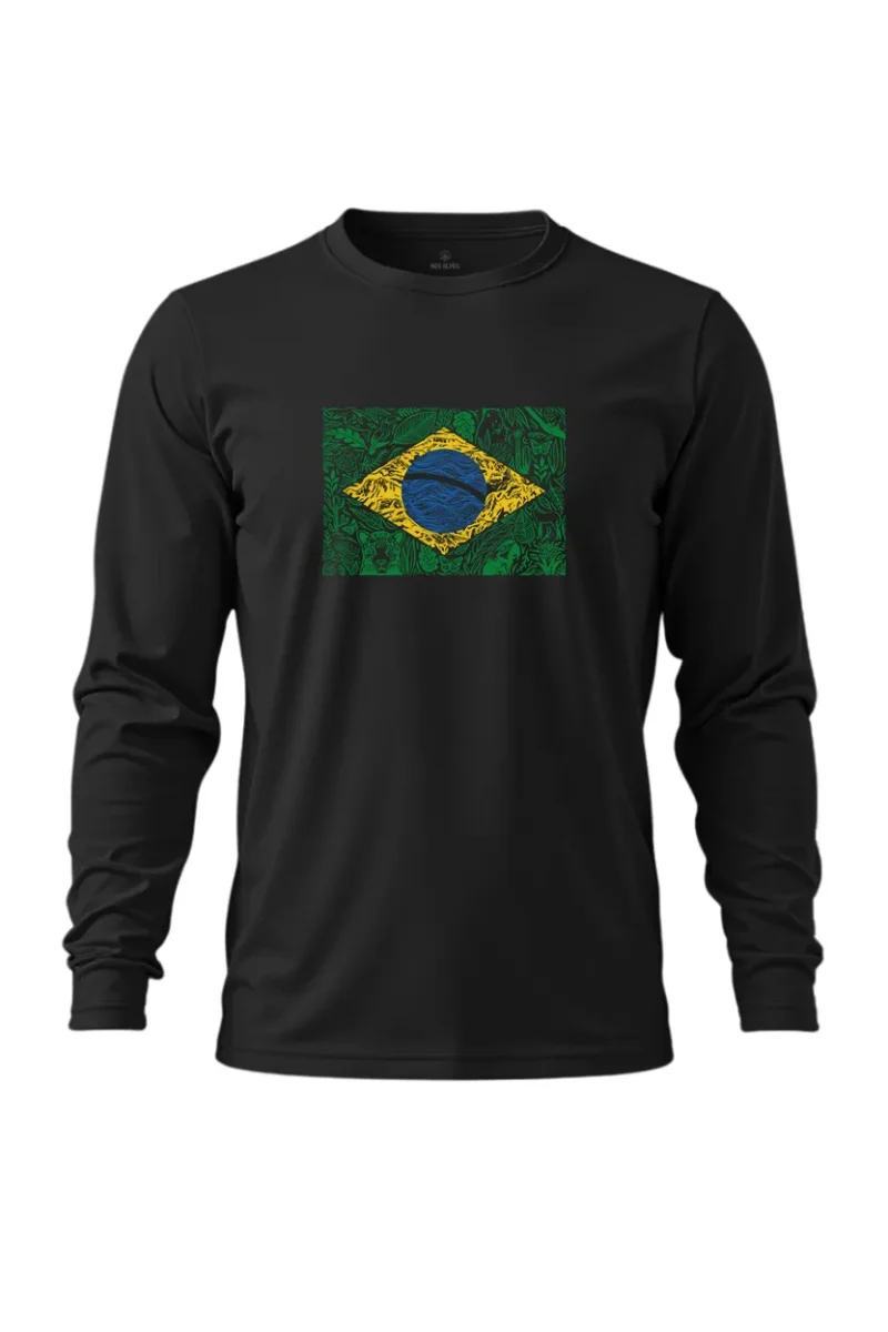 Camiseta Masculina Poliamida UV Manga Longa Brasil Natureza - Image 4