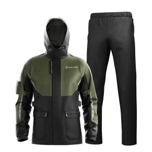 Conjunto de casaco e calças reflectores para motociclistas