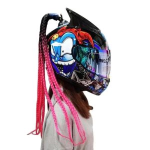 Rabo-de-cavalo com capacete tricolor
