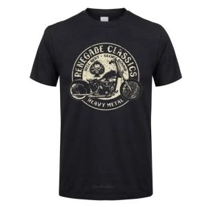 T-shirt vintage para motociclistas – renegade classic