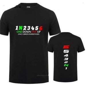 T-shirt “1n23456” com seletor para motos