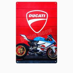 Placa de metal decorativa ducati corse