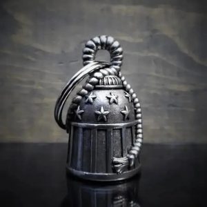 Campainha de moto única com “estrelas e riscas”