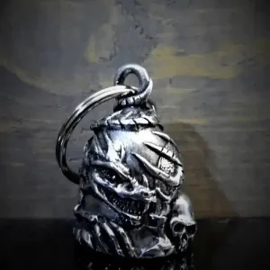 Campainha de mota única bravo bell® “dragon skull” (caveira de dragão)