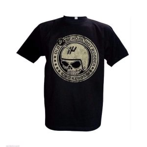 T-shirt rockabilly de manga curta para homem