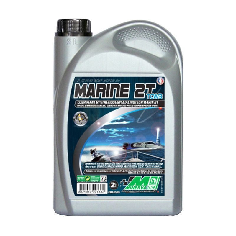Minerva marine tcw3 óleo de motor a 2 tempos (2l) (100% França)