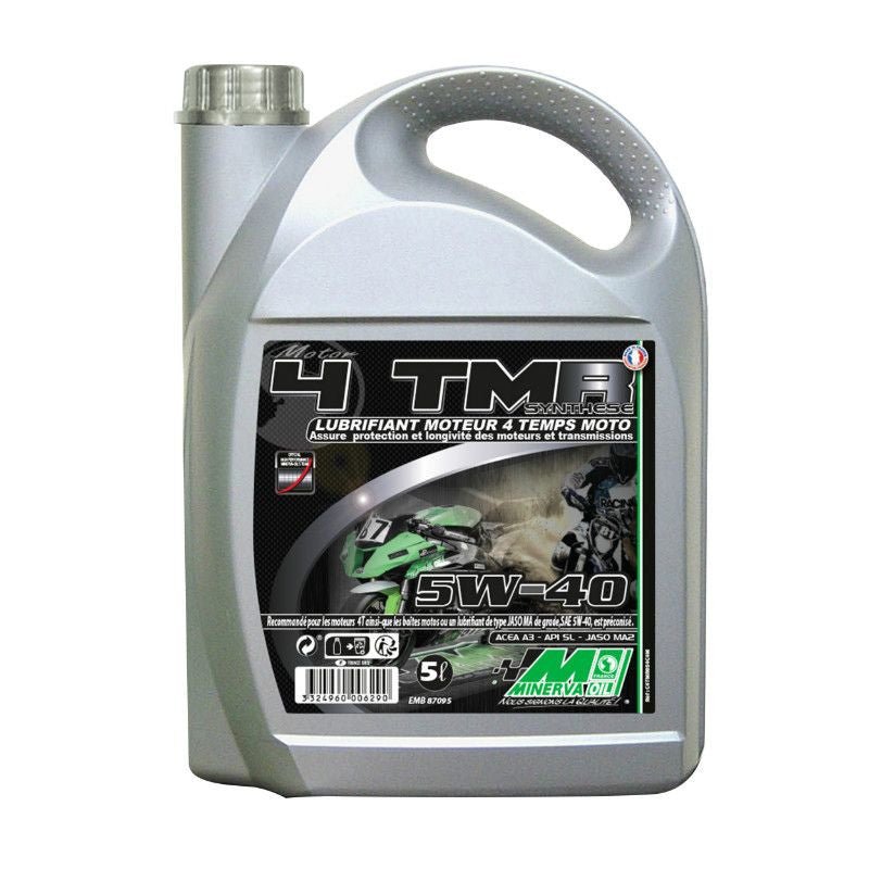 Óleo para motor a 4 tempos minerva maxiscooter/moto 4tmr synthese 5w40 recomendado pela piaggio (5l) (100% fabricado em França)