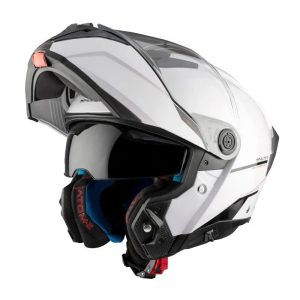 Capacete modular para motociclistas Atom 2 sv bast – branco brilhante