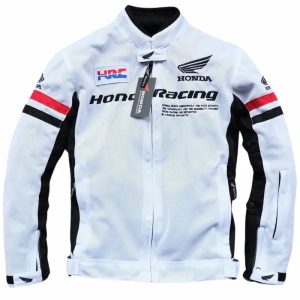 Casaco de verão para motas | honda racing hrc (branco)