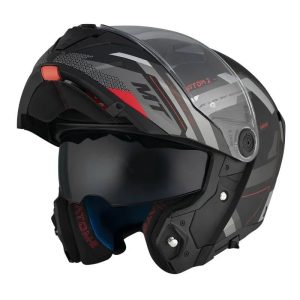 Capacete modular Atom sv2 bast d5 – preto/cinzento mate (ece 22.06)