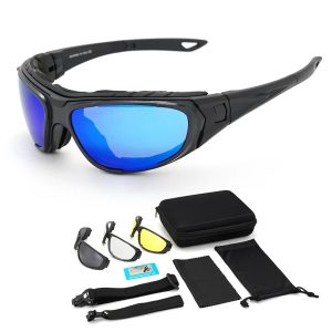 Óculos de proteção azuis para motociclistas – cx5 com lentes interangulares
