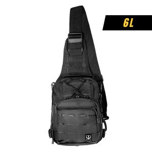 Mochila Tática de Ombro Courrier Laser Cut Preto – EVO Tactical