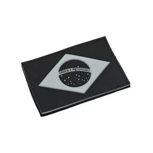 Patch Bandeira do Brasil Emborrachado Negativo – Belica
