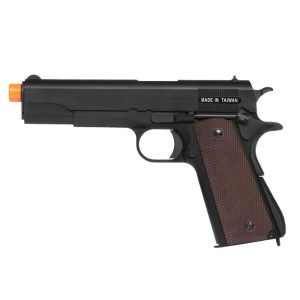Pistola Airsoft GBB M1911 A1 Preta Full Metal – QGK