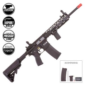 Rifle de Airsoft AEG M4 Carbine Long Keymod SA-E09 Preto Edge E-Series – Specna Arms